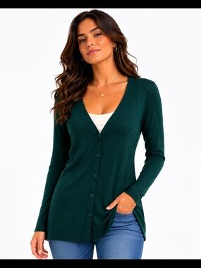 Joe Fresh Teal V-Neck Sweater